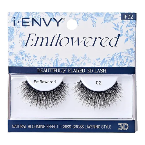 Miniatura 10 de iEnvy - Pestañas postizas 3D con efecto floreciente, naturales, acampanadas (01)
