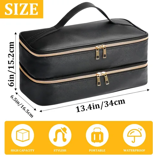 Miniatura 6 de Estuche de transporte de viaje para Shark Flex Style, Estuche de almacenamiento de doble capa para accesorios del secador de pelo Shark SpeedStyle