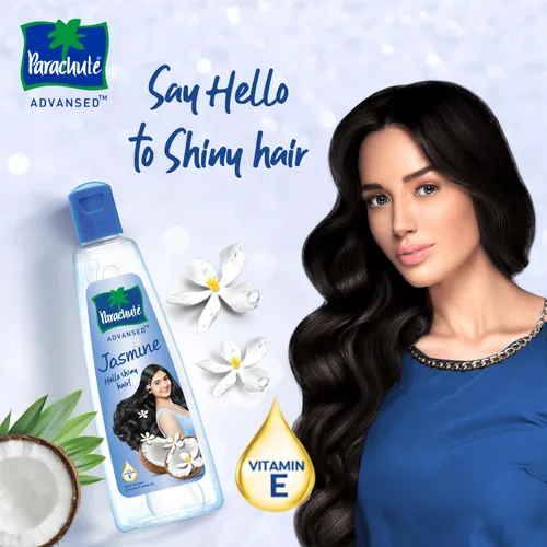 Miniatura 3 de Parachute Advansed Aceite de coco enriquecido con jazmín con vitamina E para un cabello fuerte y brillante. Repara y fortalece el cabello. Para todo