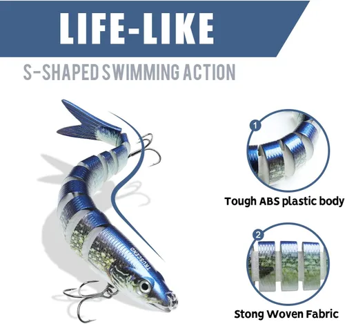 Miniatura 4 de TRUSCEND Swimmax - Señuelos de pesca realistas para agua salada y agua dulce, para trucha lucioperca, lucio, salmón azul, cebo, pesca de lubina