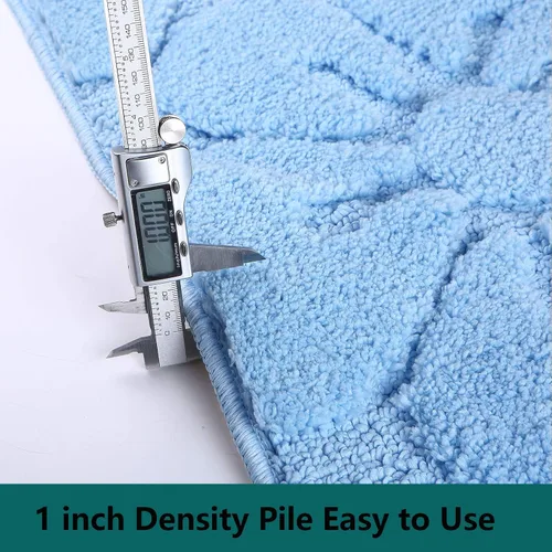 Miniatura 4 de M23 - Alfombra de baño de microfibra absorbente de agua súper suave, tapetes de baño para ducha, antideslizantes, lavables a máquina