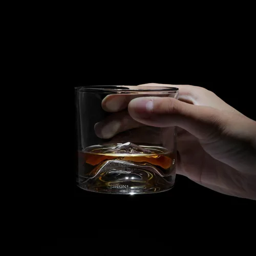 Miniatura 8 de LIITON Mont Blanc - Juego de regalo de 2 vasos de whisky de cristal pesado, vaso de bourbon grueso congelable de 1 libra cada uno, regalos de whisky