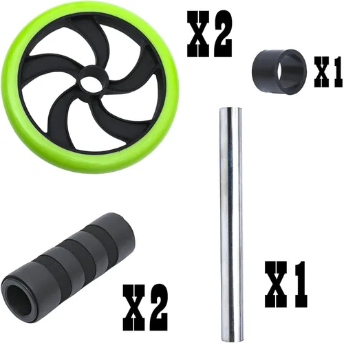 Miniatura 4 de Rodillo de rueda AB, rueda de ejercicios abdominales de fitness, rodillo de entrenamiento de fuerza, 11 pulgadas de ancho