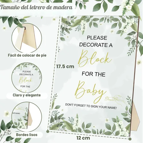 Miniatura 6 de Kit de letreros divertidos de 78 piezas para baby shower, ideas únicas para baby shower, juegos divertidos donde puedas dibujar al contenido de tu