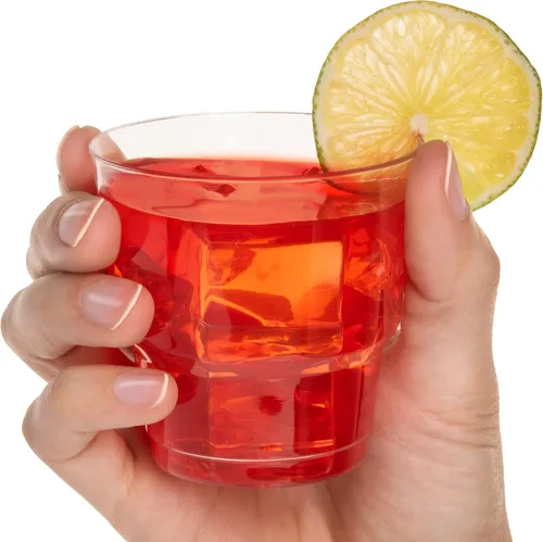 Miniatura 3 de Vasos pequeños de fiesta de 5 onzas, paquete de 96 unidades, plástico duro transparente, resistente, grado alimenticio para cócteles y bebidas