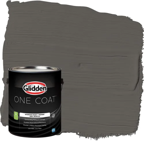 Miniatura 58 de Glidden Pintura Interior + Imprimación: Gris/Plata Antigua, Una Capa, Satinado, 1 Galón