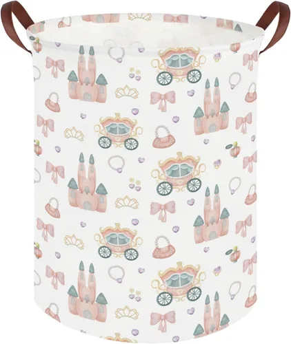 Miniatura 21 de FXOLCSHE Cesta de lavandería para bebés con animales, cesta de lavandería para bebés de animales del bosque, cesta de juguetes para niños, cesta