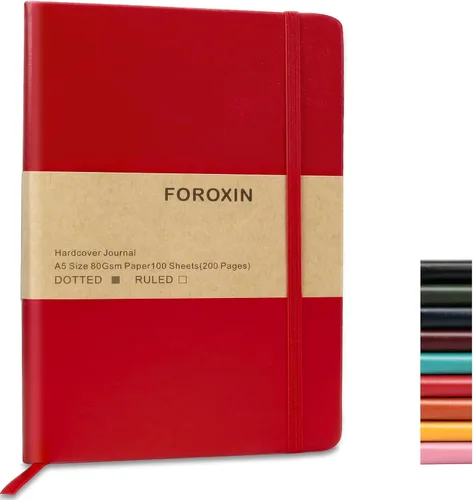 Miniatura 20 de Cuaderno de diario en blanco, negro, 160 páginas, tamaño mediano de 8.3 x 5.7 pulgadas, papel grueso de 3.53 oz/m², tapa dura