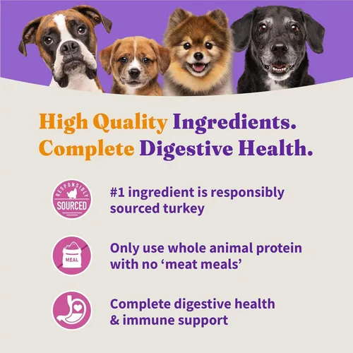Miniatura 6 de Halo Holistic - Alimento para perros con fórmula de pavo y batata sin jaula, alimento seco sin granos, para un apoyo saludable del peso, croquetas