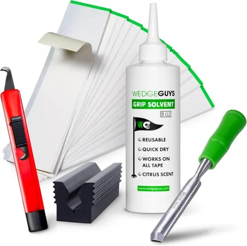Miniatura 9 de Wedge Guys Golf Grip Kits for Regripping Golf Clubs - Professional Quality - Options Include Hook Blade, 15 or 30 Tape Strips, 5 or 8 oz Solvent
