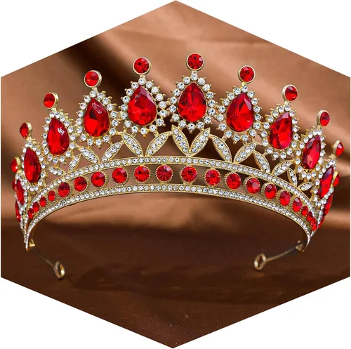 Miniatura 13 de FORSEVEN Tiaras y coronas de cristal para mujer – Boda y fiesta de cumpleaños, corona de princesa, accesorios para el cabello – Diadema de diamantes