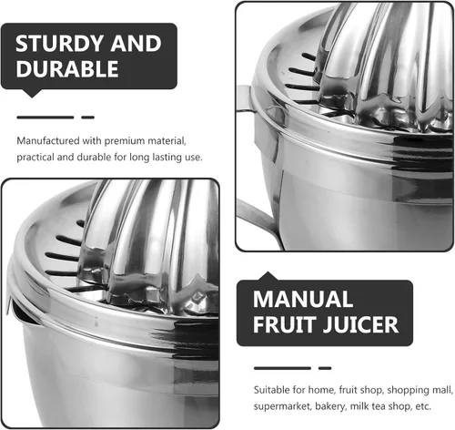 Miniatura 3 de Cabilock Multi-function Manual Lemon Juicer and Citrus Squeezer Stainless Steel Handheld Press for Home Kitchen Fruit Juice Extraction