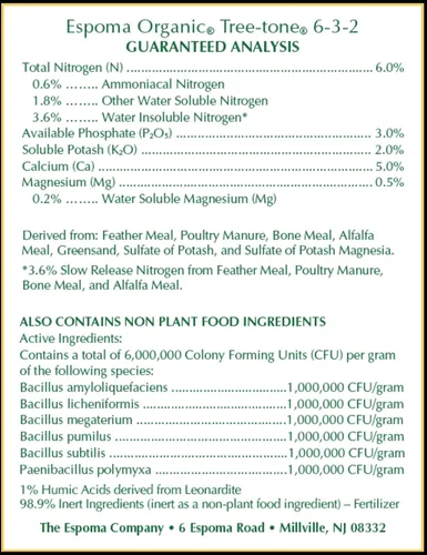 Miniatura 3 de Espoma Organic Tree-Tone 6-3-2 Fertilizante natural y orgánico y alimento vegetal; bolsa de 36 libras; fertilizante orgánico para todos los árboles.
