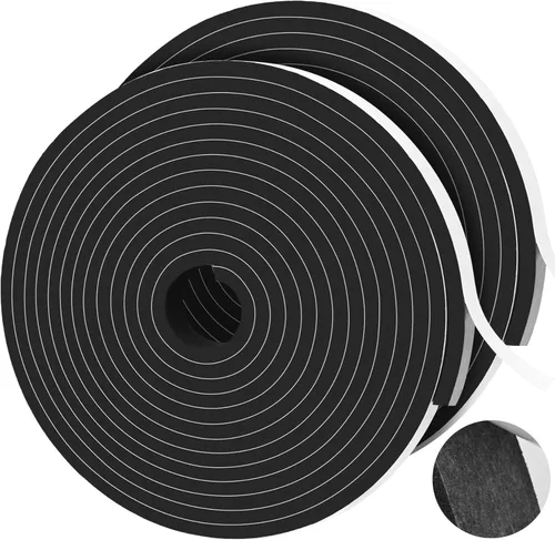 Miniatura 19 de Cintas de Espuma de 66 Pies Autoadhesivas, Tiras Selladoras de Espuma de 1/2 Pulgada x 1/8 Pulgada x 33.1 Pies Cada Rollo, Burletes de Alta Blanco