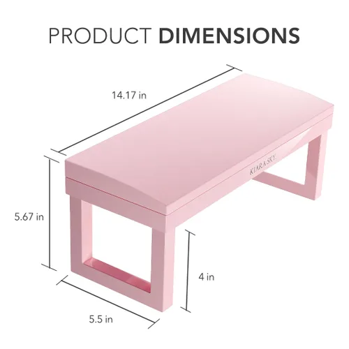 Miniatura 6 de Kiara Sky Reposabrazos profesional para uñas para estaciones de técnico de manicura y pedicura, resistente a la acetona y al agua (azul)
