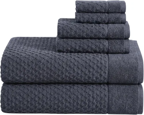 Miniatura 35 de Great Bay Home - Toallas de mano 100% algodón blanco, 6 toallas de baño suaves para manos, altamente absorbentes y de secado rápido, colección