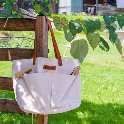 Miniatura 6 de Berry&Bird Bolsa de herramientas de jardín, bolsa de jardín de lona con bolsillos, bolsa de almacenamiento de herramientas multiusos resistente al