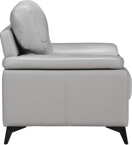 Miniatura 5 de Homelegance Sofá de cuero de 89", gris plateado