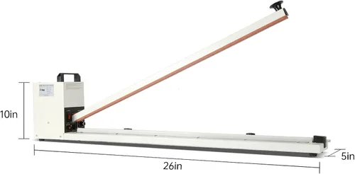 Miniatura 7 de Sellador térmico por impulso con barra de sellado, máquina de sellado y corte de bolsas de alta resistencia, ancho de sellado de 0.315 pulgadas, 1