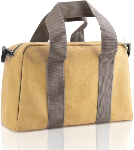 Miniatura 10 de Bolsa de herramientas pequeña de 12 pulgadas, bolsa de almacenamiento de herramientas de lona, gran capacidad, multiusos, con cremallera, bolsa Verde