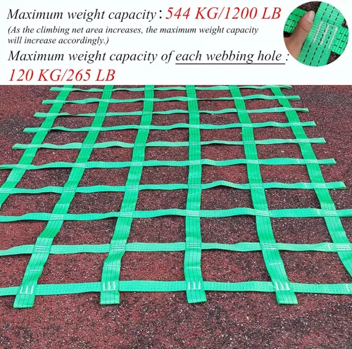 Miniatura 3 de Red de carga para escalada, red de obstáculos ninja para patio trasero de niños, juego de columpio, red para casa de árboles, redes de escalada