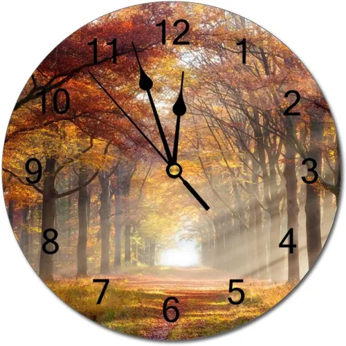 Miniatura 33 de Reloj de pared silencioso sin tictac de PVC, paisaje con hermosa puesta de sol en el campo C, funciona con pilas, 10 pulgadas (9.8 in), reloj
