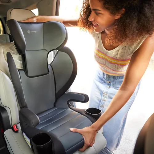 Miniatura 12 de Safety 1st Grow and Go - Asiento de coche booster 2 en 1 con ComfortWings, se convierte de respaldo alto a sin respaldo, 48,3 cm de ancho, caben 3