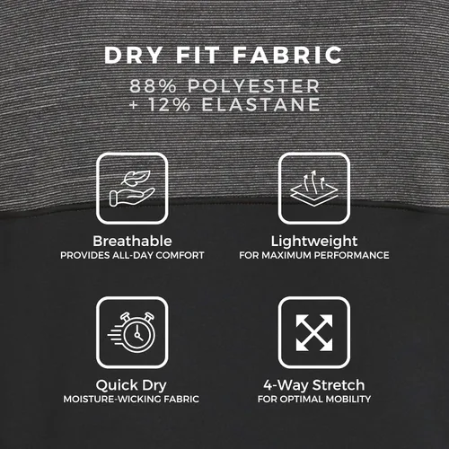 Miniatura 8 de Three Sixty Six Quick Dry Golf Shirts for Men - Moisture Wicking Short-Sleeve Casual Polo Shirt