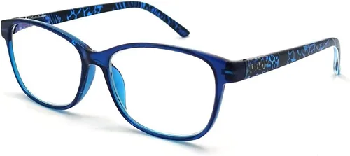 Miniatura 2 de Lentes de lectura con bloqueo de luz azul para hombres y mujeres, para computadora, juegos, TV con protección de luz azul (azul, 0.00 de fuerza)