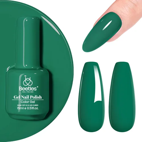 Miniatura 105 de Beetles - Esmalte de uñas de gel marrón – 0.5 onzas líquidas de esmalte de gel marrón oscuro, lámpara LED UV para uñas, regalo de manicura para I