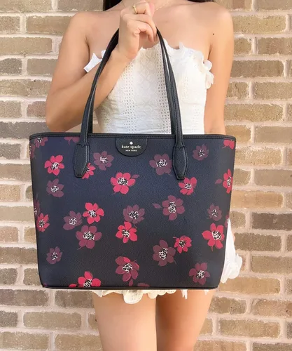 Miniatura 5 de Kate Spade Harper - Bolso de mano de piel, Negro Floral