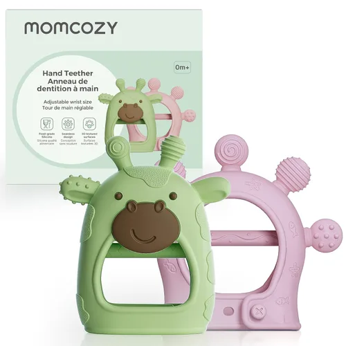 Miniatura 9 de Momcozy Juguetes mordedores para bebés Juguetes para la dentición del bebé Alivio de la dentición del bebé Juguetes mordedores de silicona