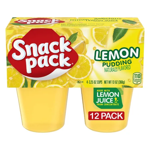 Miniatura 14 de Snack Pack Tazas de pudín con sabor a pastel de crema de plátano, 3.25 onzas, 4 unidades (paquete de 12)