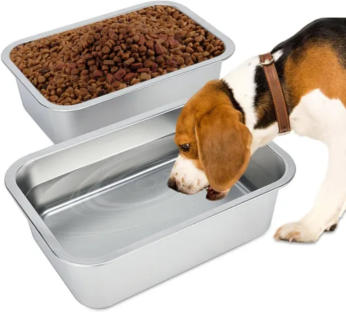 Miniatura 11 de Bwogue Cuencos de agua extra grandes para perros, 1.25 galones, acero inoxidable, alta capacidad para perros grandes y grandes