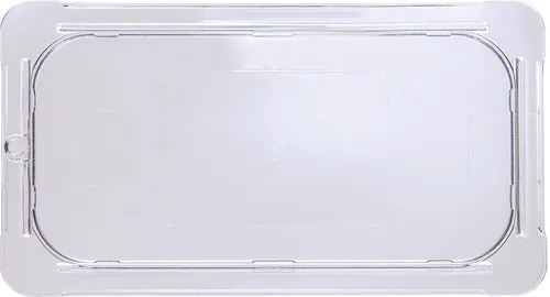 Miniatura 2 de Carlisle FoodService Products StorPlus Tapa plana, cubierta para bandejas de comida de tamaño 1/3, 12.75 x 7 pulgadas, 1 unidad, transparente