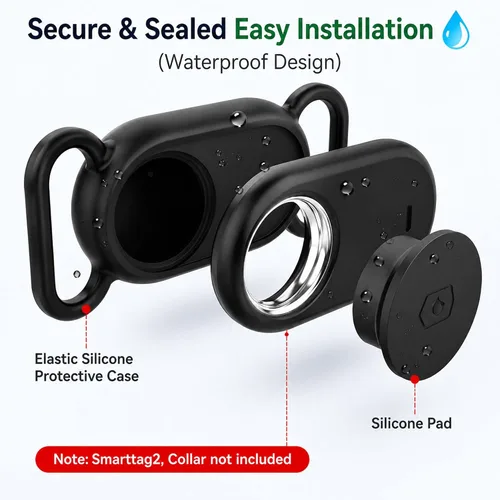 Miniatura 5 de Funda para collar de perro (2 unidades) para Galaxy Smarttag2, funda de silicona impermeable para gato, accesorio de cubierta protectora resistente