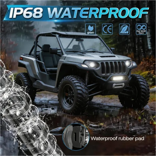 Miniatura 6 de YCHOW-TECH - Barra de luz LED de 6 pulgadas, barra de luz de inundación de 48 W, carcasa de aluminio, 6000 K, blanco, impermeable, 12 V, 24 V, luz
