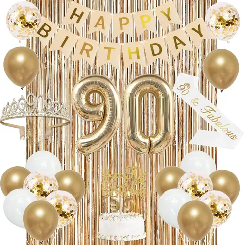 Miniatura 23 de Trgowaul Decoraciones de 9º cumpleaños para niñas, pancarta, banda y corona, decoración de pastel, globo de número 9, cortinas de flecos