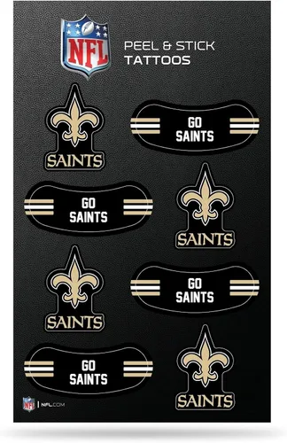 Miniatura 15 de Rico Industries NFL Footbal Peel & Stick Temporary Tattoos - Eye Black - Game Day Approved!