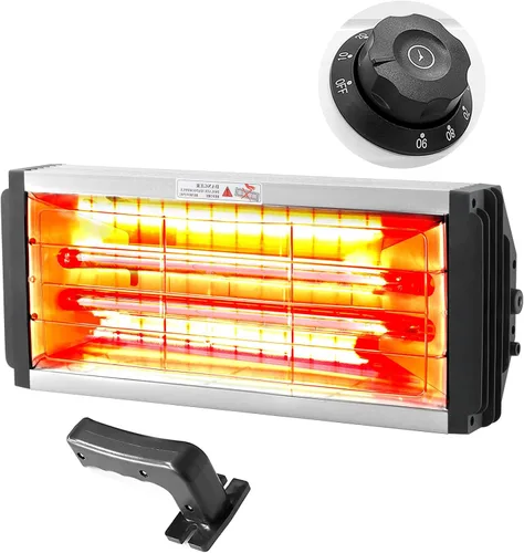 Lámpara de curado de pintura infrarroja 2000 W 110 V de onda corta lámpara de calor infrarrojo de mano para reparación de carrocería de automóvil,