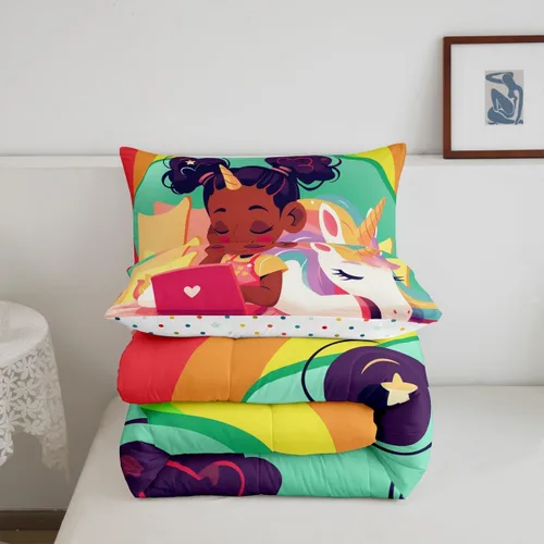 Miniatura 150 de Erosebridal Juego de ropa de cama de princesa de ballet, tamaño Queen, juego de edredón de 3 piezas para niñas bailarinas de ballet, lindo juego
