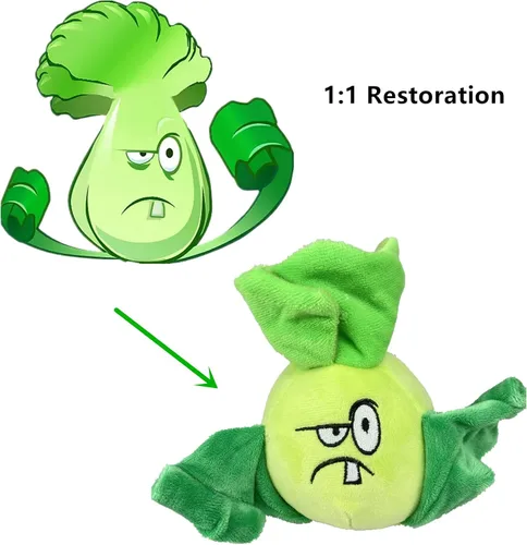 Miniatura 4 de JHESAO 6 "PVZ Plush Bonk Choy Toys PVZ 1 2 peluche suave zombies muñeca china planta juguete nuevo