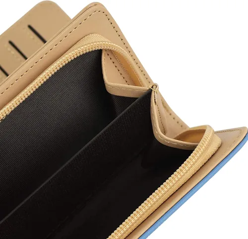 Miniatura 4 de PGXT Women's Long Leather Card Holder Purse Zipper Buckle Elegant Clutch Wallet 1