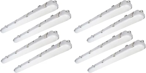 Miniatura 12 de DAKASON Paquete de 1 luz LED hermética al vapor de 40 W (80 W equivalente) 4200 lm, 4 pies, impermeable, para tienda, 5000 K, IP65, 100-277 V