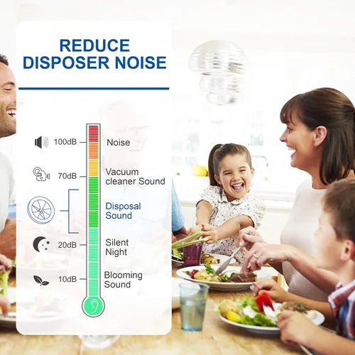 Miniatura 6 de Eliminación de basura, protector contra salpicaduras, deflector de fregadero, accesorios de piezas de triturador de desechos de alimentos, tapones 1