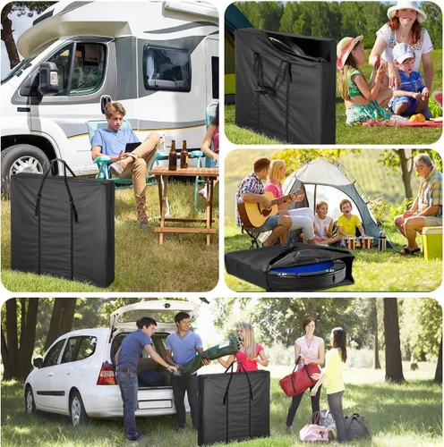 Miniatura 6 de Bolsa de almacenamiento plegable para mesa de tarjetas, bolsas de transporte para mesas cuadradas de 32 x 32 pulgadas, bolsa de almacenamiento