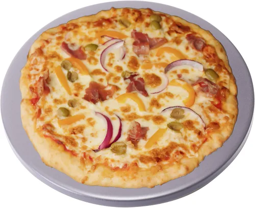 Miniatura 12 de Old Stone Pizza Kitchen - Piedra redonda esmaltada para pizza con asas para horno y parrilla, 15 pulgadas Glaseado