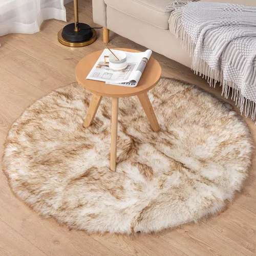 Miniatura 26 de Carvapet - Tapete suave de cuero sintético de oveja, lanudo y lujoso, grande (para decorar habitación), lado de la cama, dormitorio, sala de estar
