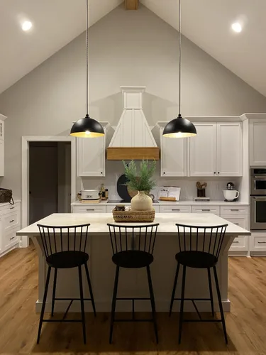 Miniatura 3 de Steel Lighting Co. Brentwood - Lámpara colgante Montada en el techo Domo redondo de 14 pulgadas Estilo moderno contemporáneo de granja