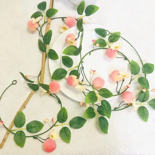 Miniatura 14 de Vid artificial de arándanos, margaritas blancas falsas, bayas y plantas, guirnalda para boda, jardín, oficina, hotel, fiesta, decoración artística